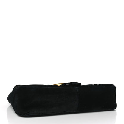 Gucci Velvet Matelasse Medium GG Marmont Shoulder Bag Black 4 of 9