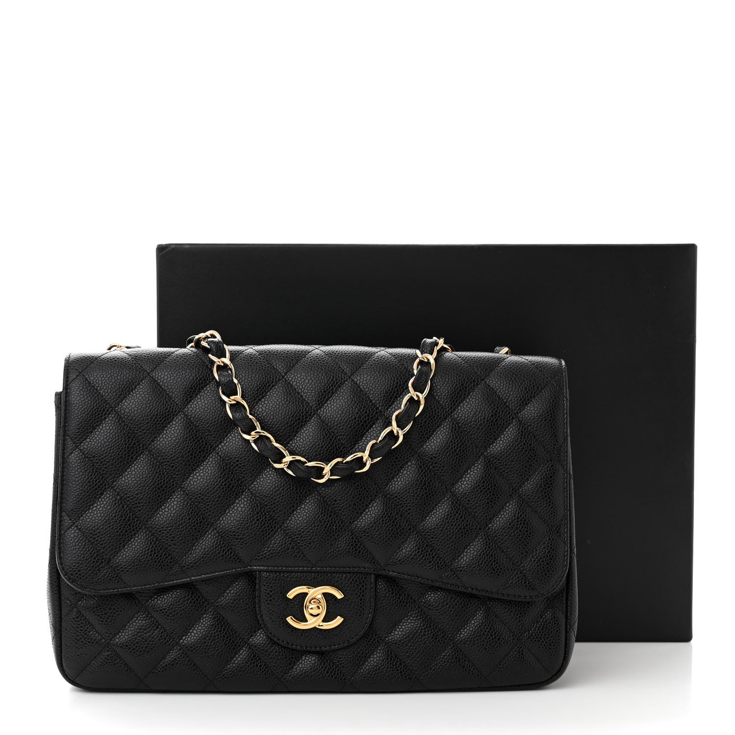Chanel Caviar Quilted Jumbo Single Flap Black 11 of 11