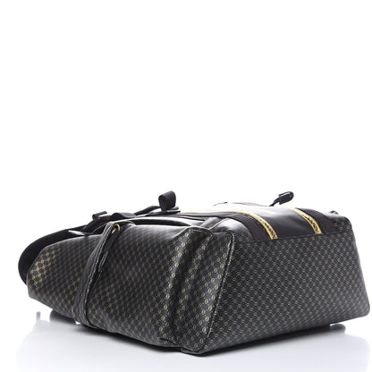 Gucci X DAPPER DAN Calfskin Laminated Ayers GG Micro Monogram Double Buckle Backpack Black Gold 4 of 9