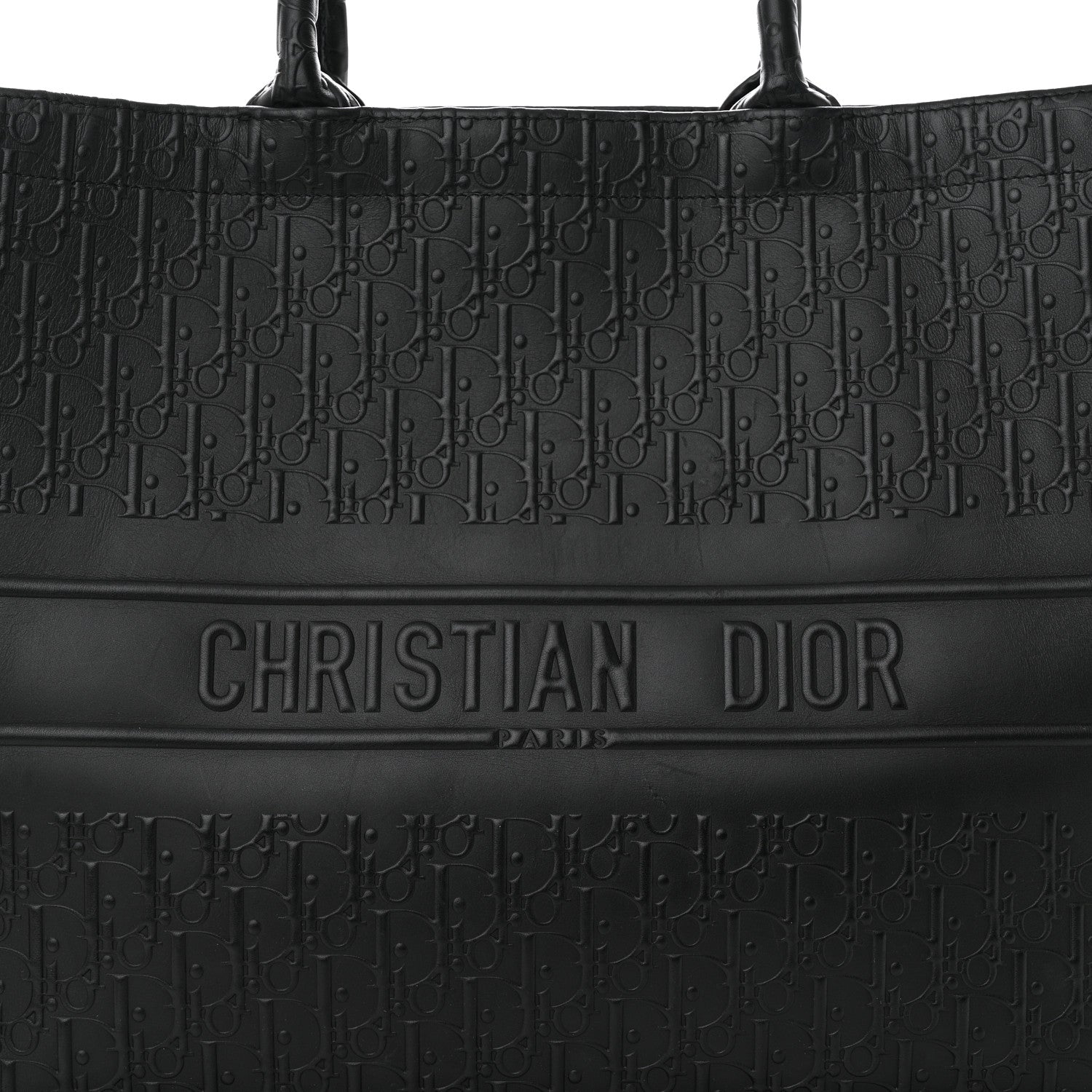 Christian Dior Oblique Calfskin Embossed Large Book Tote Black 8 of 13
