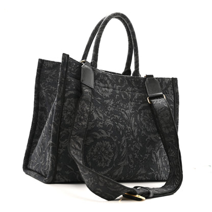 Versace Jacquard Barocco Medium Athena Tote Black 3 of 13
