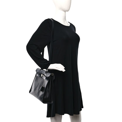Hermes Toile H Berline Vache Hunter Herbag Zip PM 31 Black Ecru 2 of 13