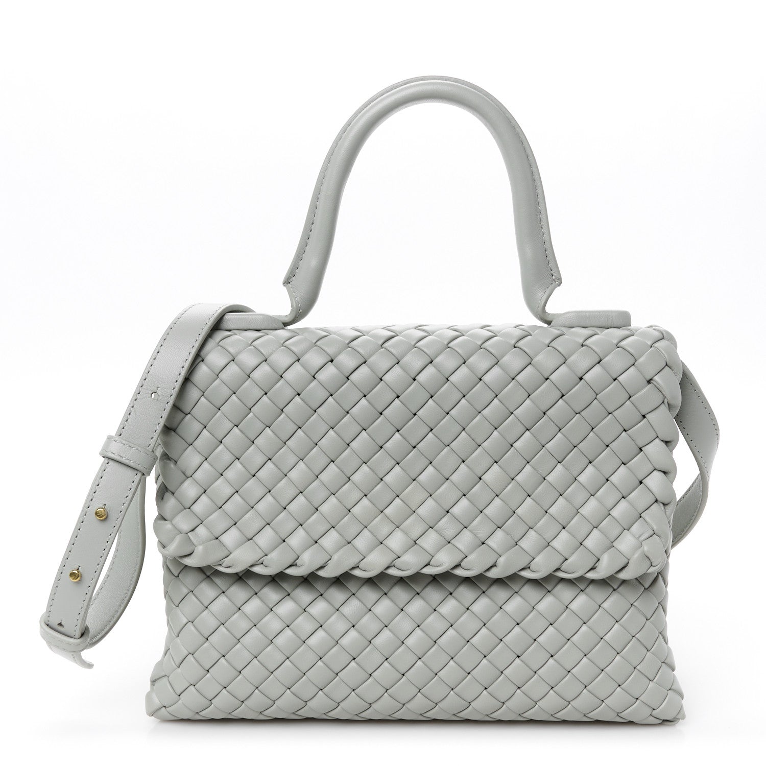 Bottega Veneta Nappa Intrecciato Patti Top Handle Bag Agate Grey 1 of 13