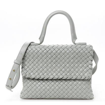 Bottega Veneta Nappa Intrecciato Patti Top Handle Bag Agate Grey 1 of 13