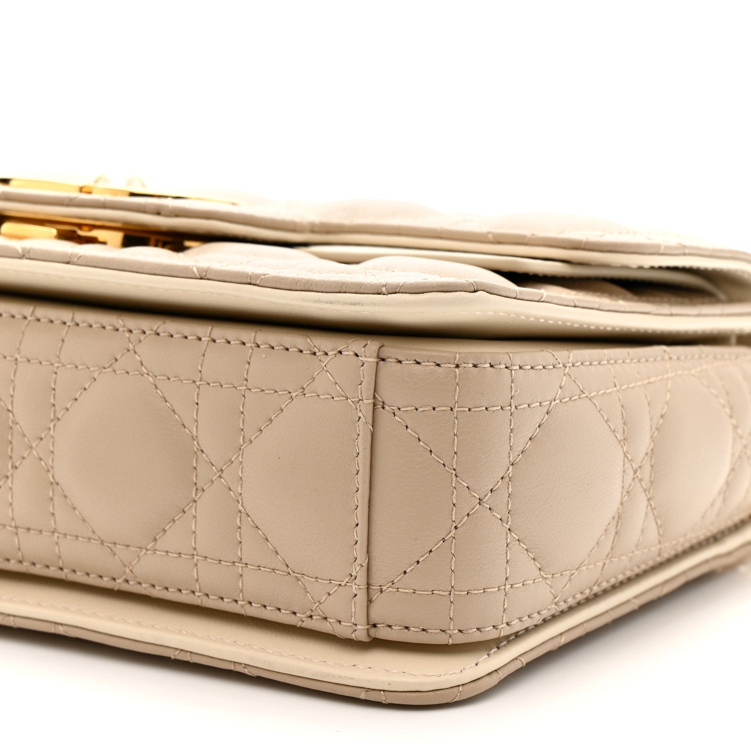 Christian Dior Lambskin Cannage Small Jolie Top Handle Bag Powder Beige Latte 10 of 10