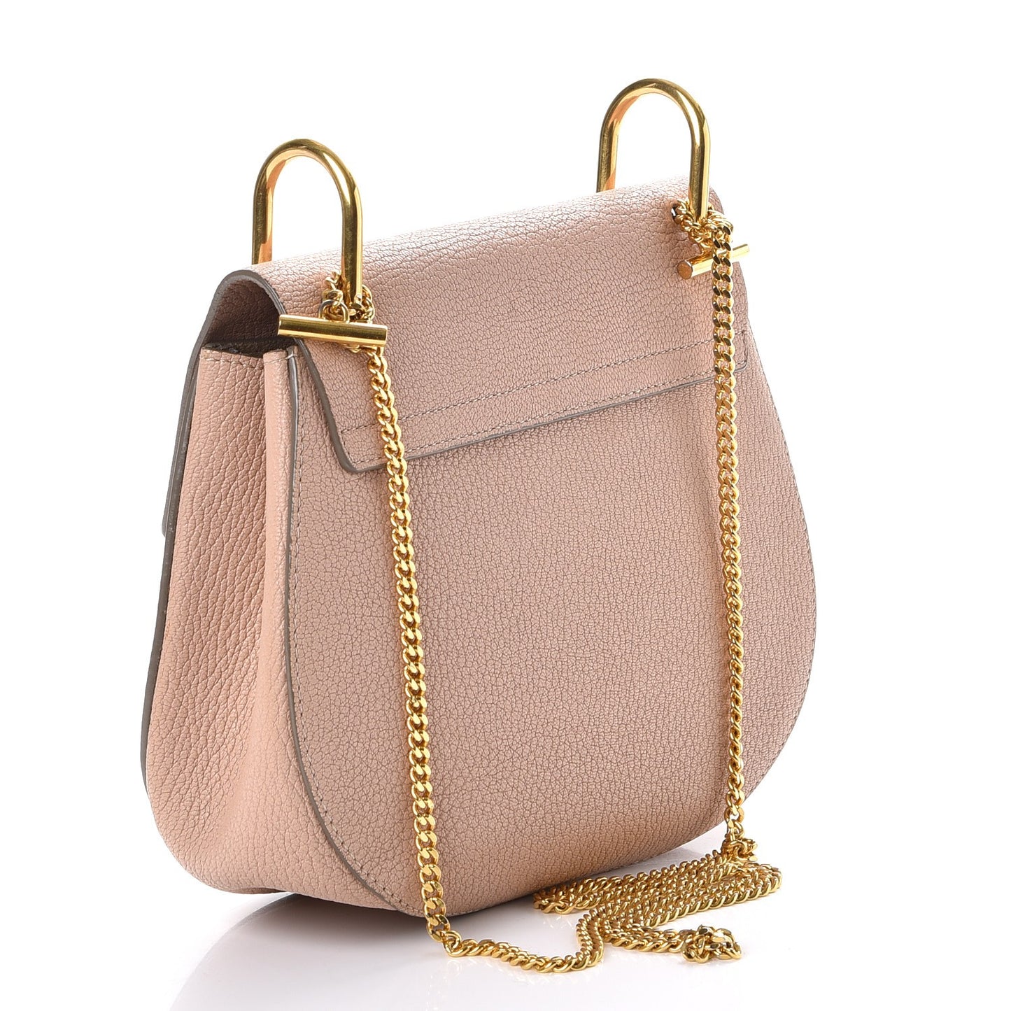 Grained Lambskin Medium Drew Shoulder Bag Cement Pink