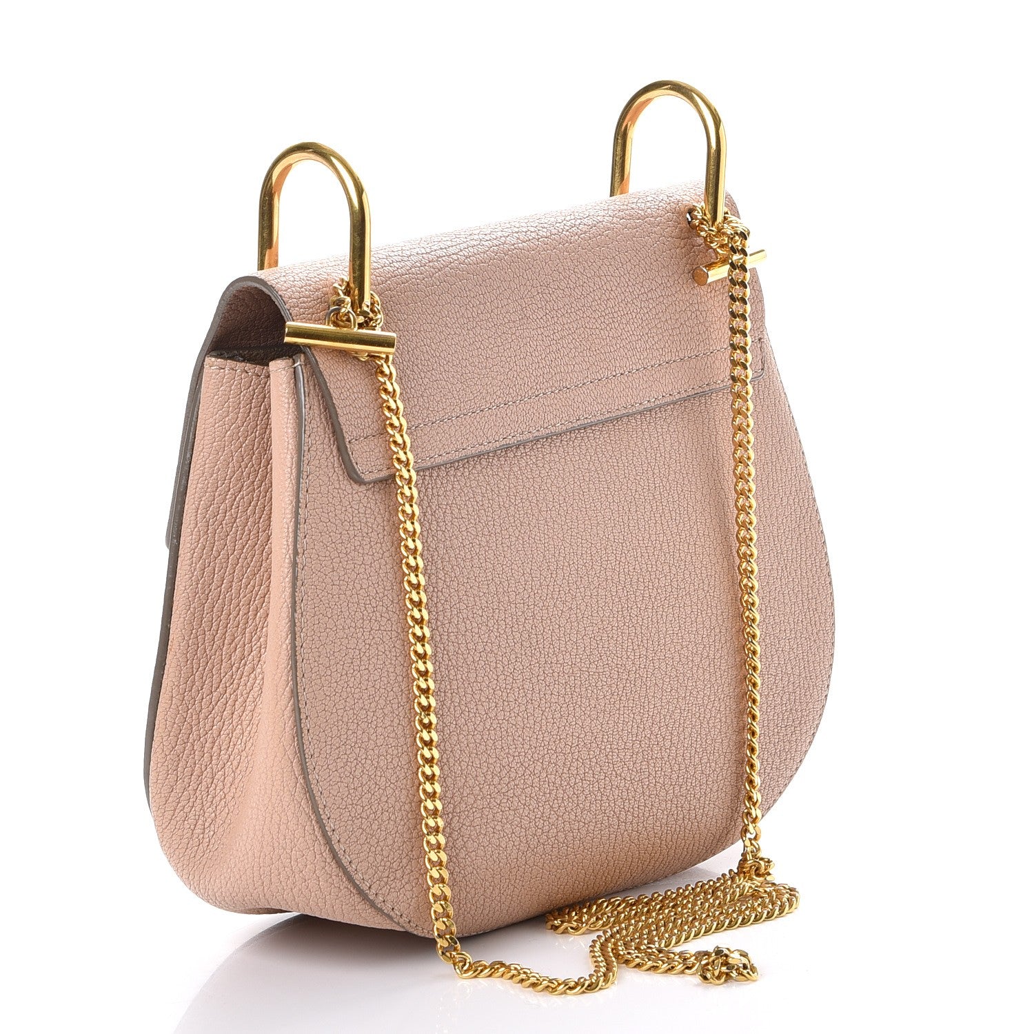 Chloe Grained Lambskin Medium Drew Shoulder Bag Cement Pink 3 of 12