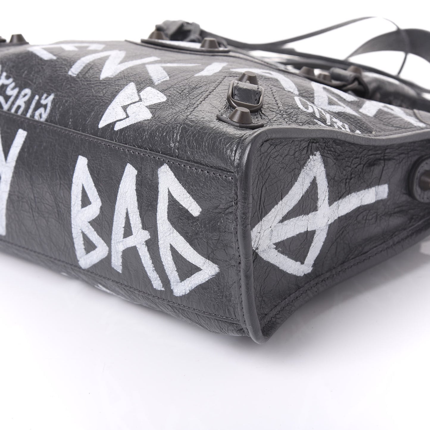 Agneau Arena Graffiti All Over Classic Hardware S City Gris Fossile White