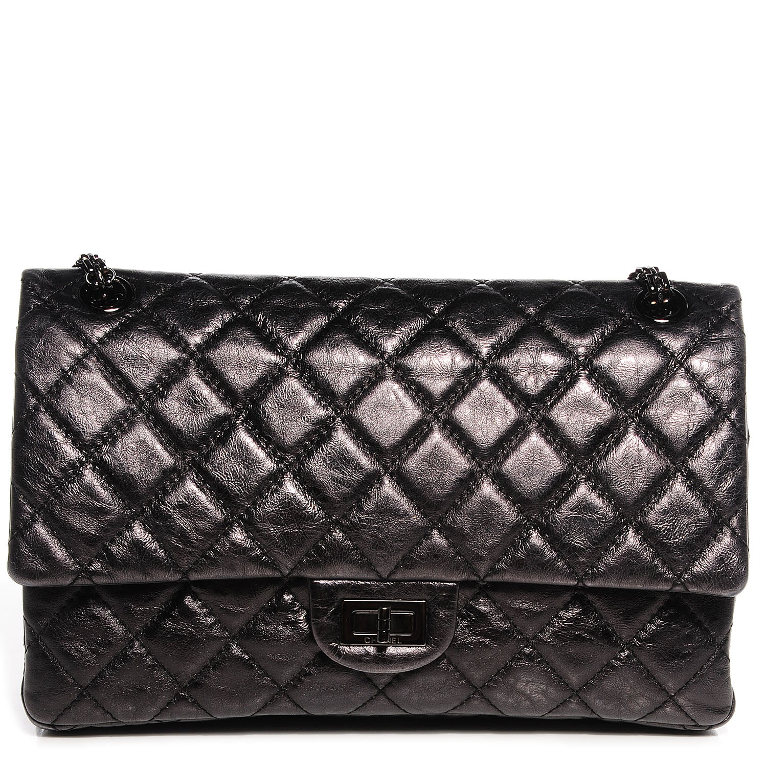 Chanel Metallic Calfskin 2.55 Reissue 226 Flap Black 1 of 10