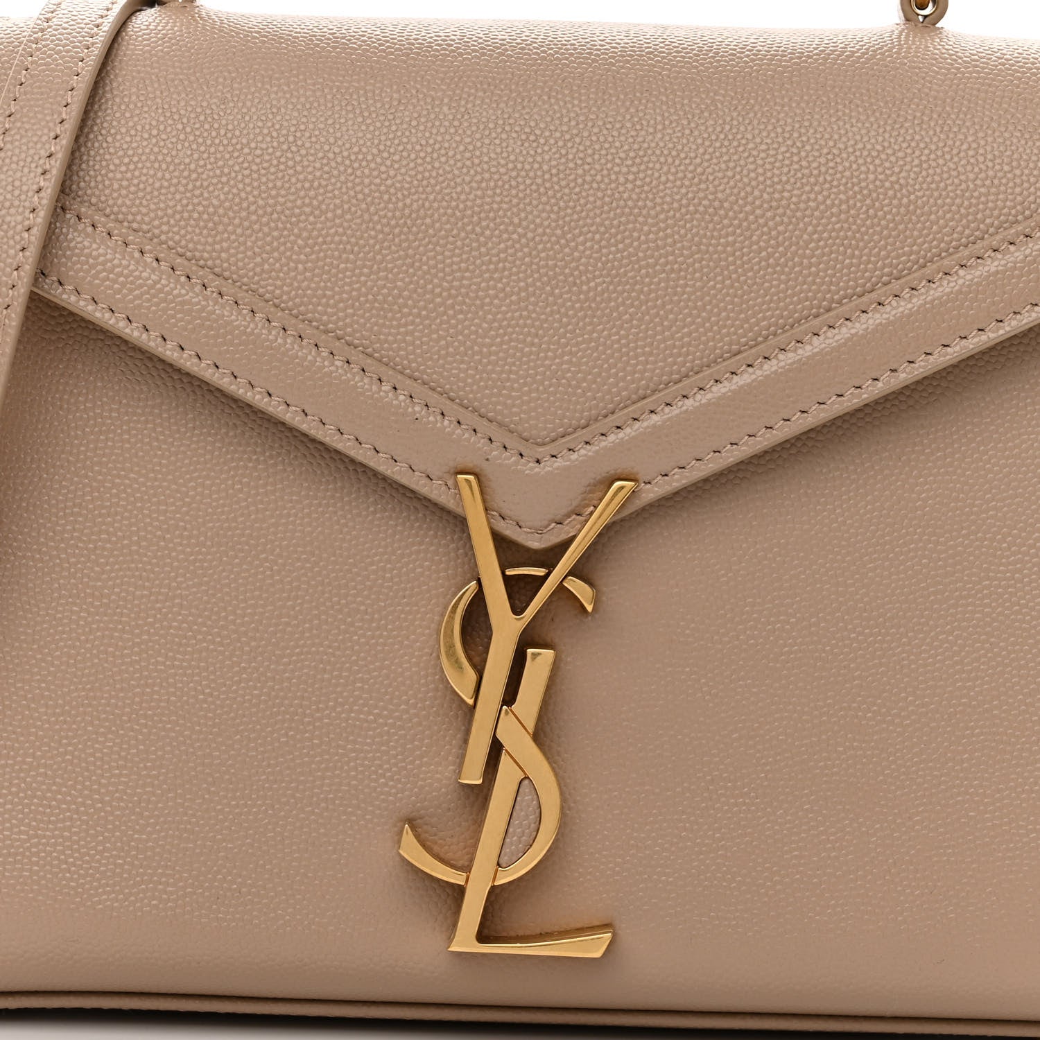 Saint Laurent Grain de Poudre Mini Classic Monogram Cassandra Top Handle Beige 7 of 10