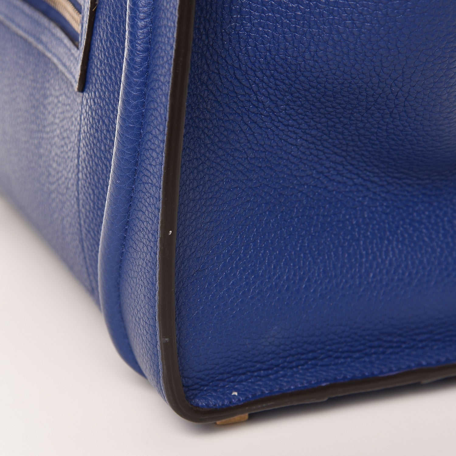 Celine Drummed Calfskin Micro Luggage Indigo 10 of 11