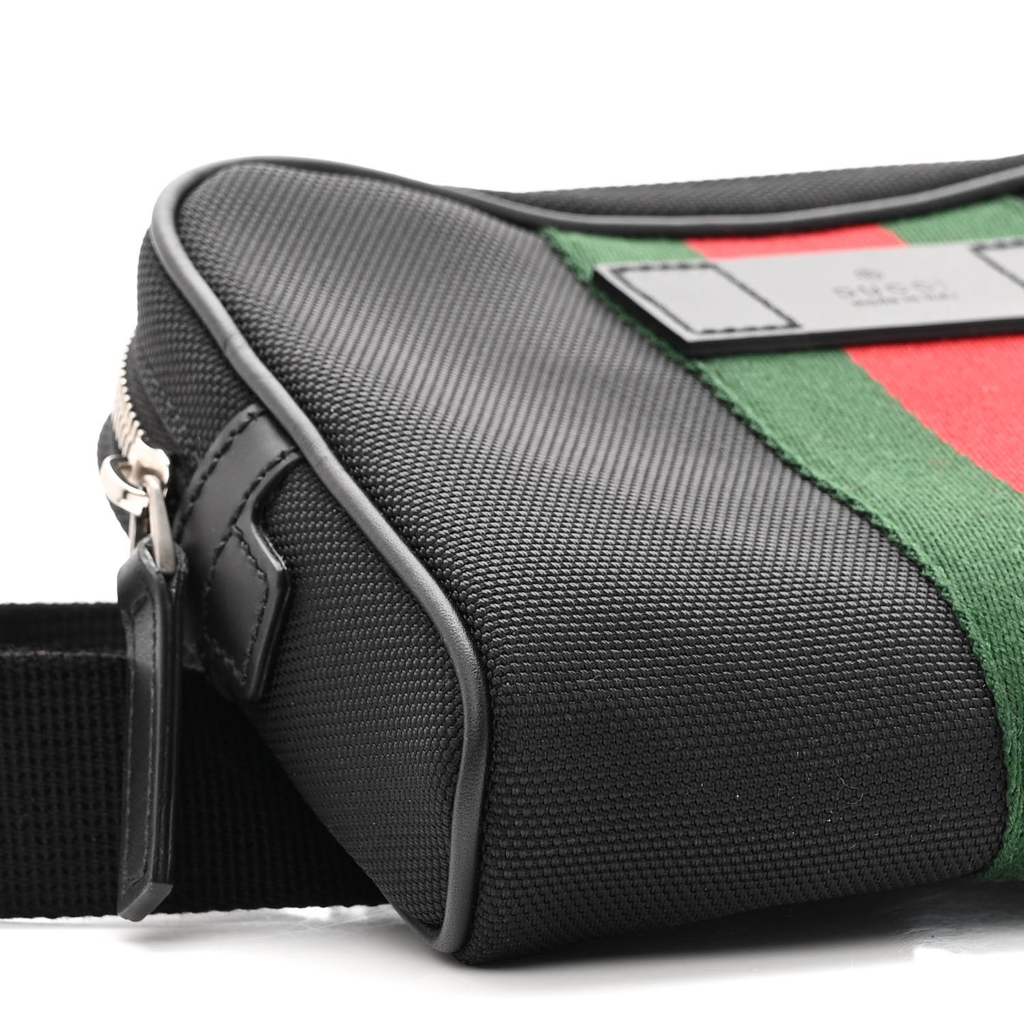 Canvas Web Slim Belt Bag Black