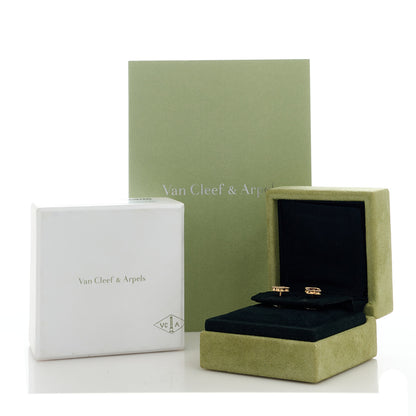 Van Cleef & Arpels 18K Rose Gold Carnelian Sweet Alhambra Earrings 2 of 5