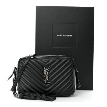 Saint Laurent Calfskin Matelasse Monogram Lou Camera Bag Black 14 of 14