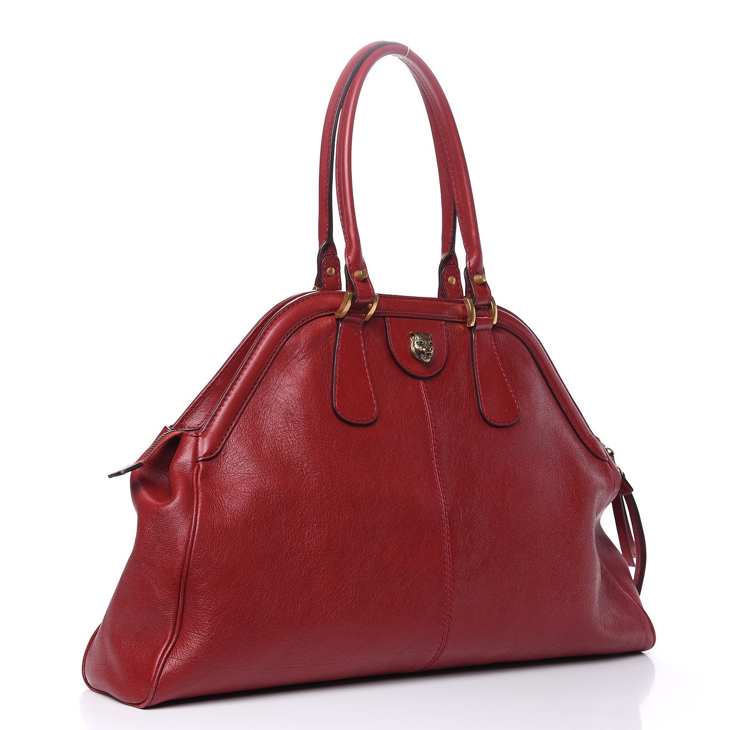 Gucci Calfskin Large Re(Belle) Top Handle Bag Red 3 of 14