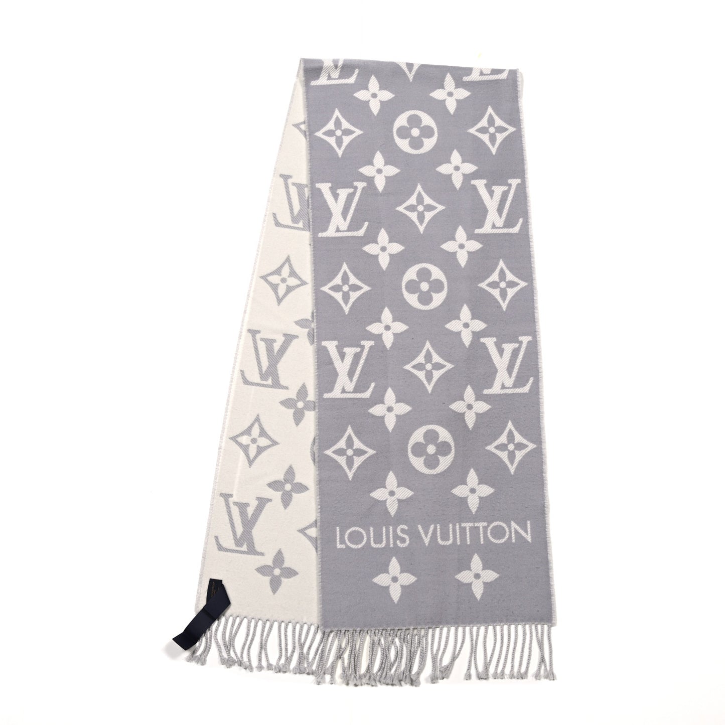 Wool Monogram LV Essential Scarf Gris Clair