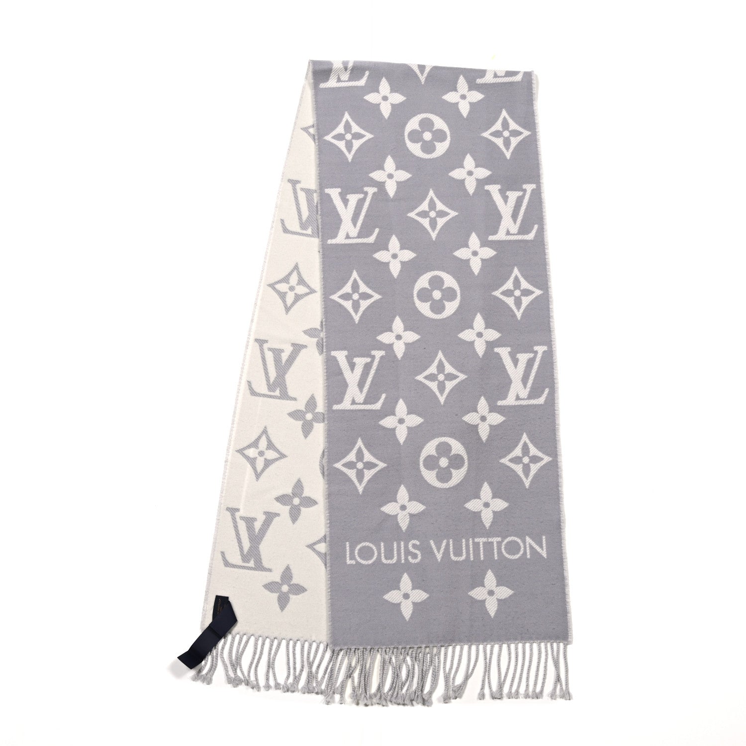 Louis Vuitton Wool Monogram LV Essential Scarf Gris Clair 2 of 3