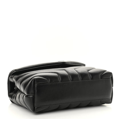 Saint Laurent Calfskin Y Quilted Monogram Toy Loulou Crossbody Bag Black 2 of 9