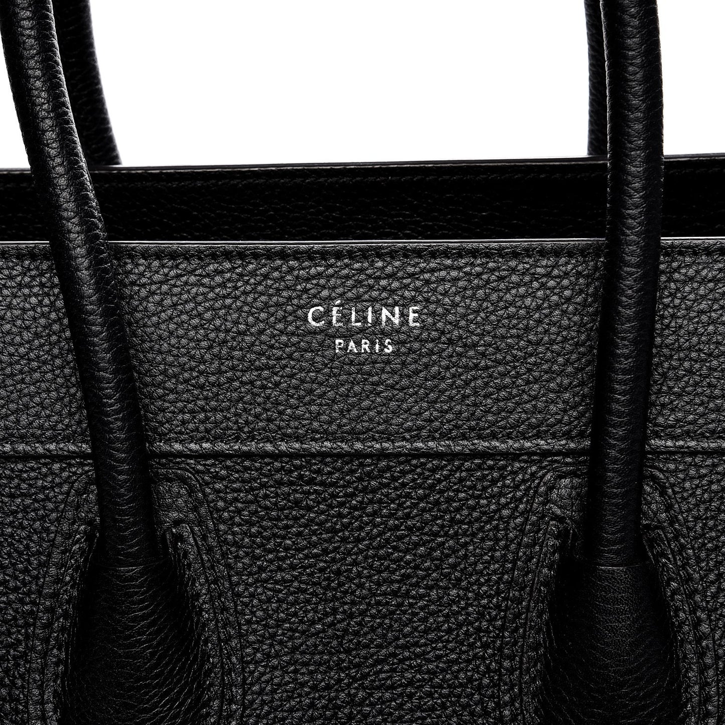 Drummed Calfskin Micro Luggage Black