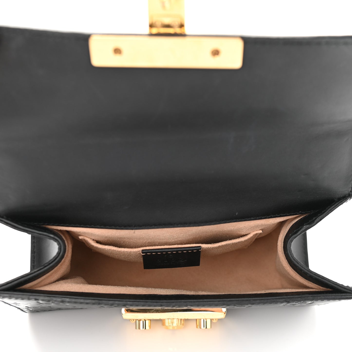 Guccissima Small Padlock Shoulder Bag Black