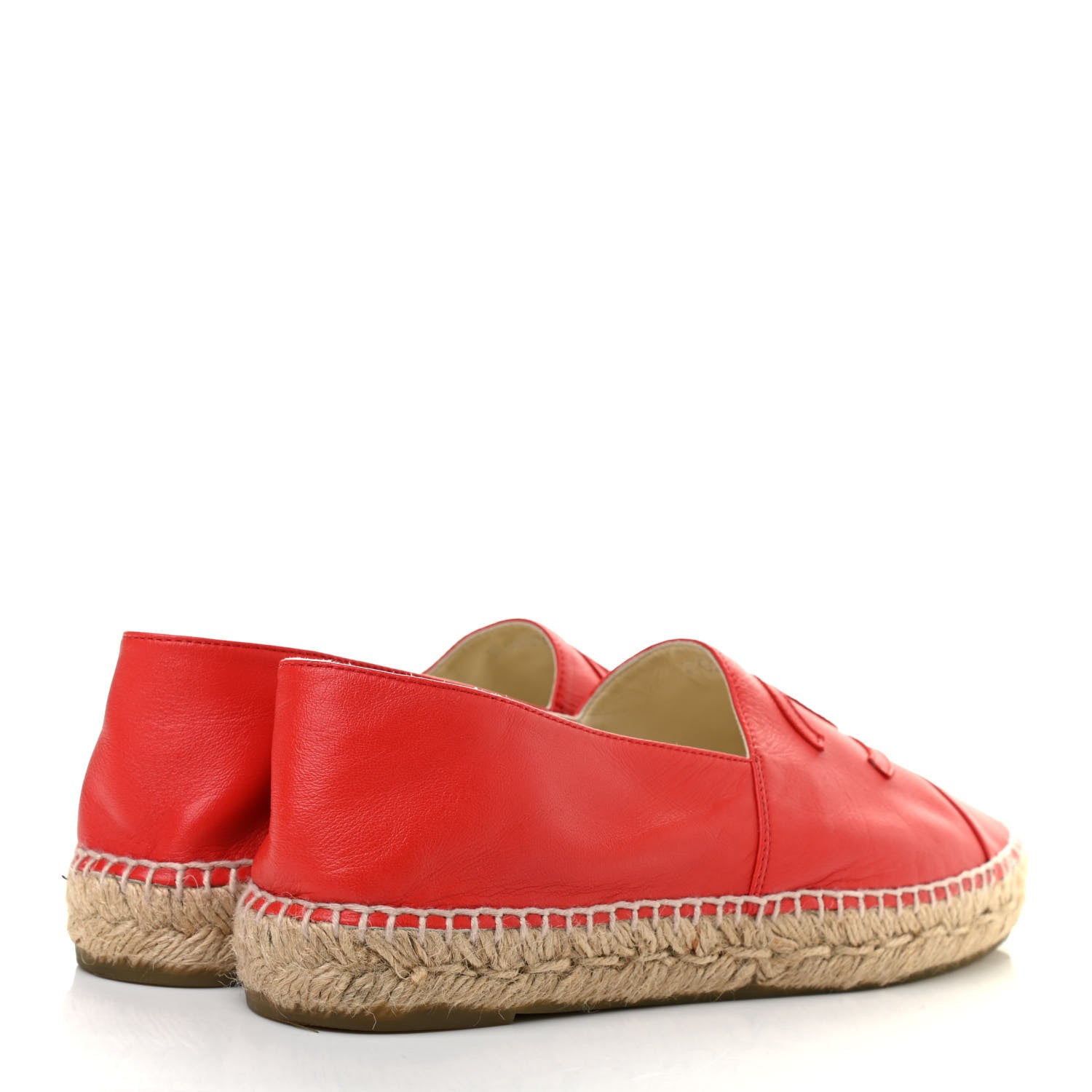 Chanel Lambskin CC Espadrilles 40 Red 4 of 8