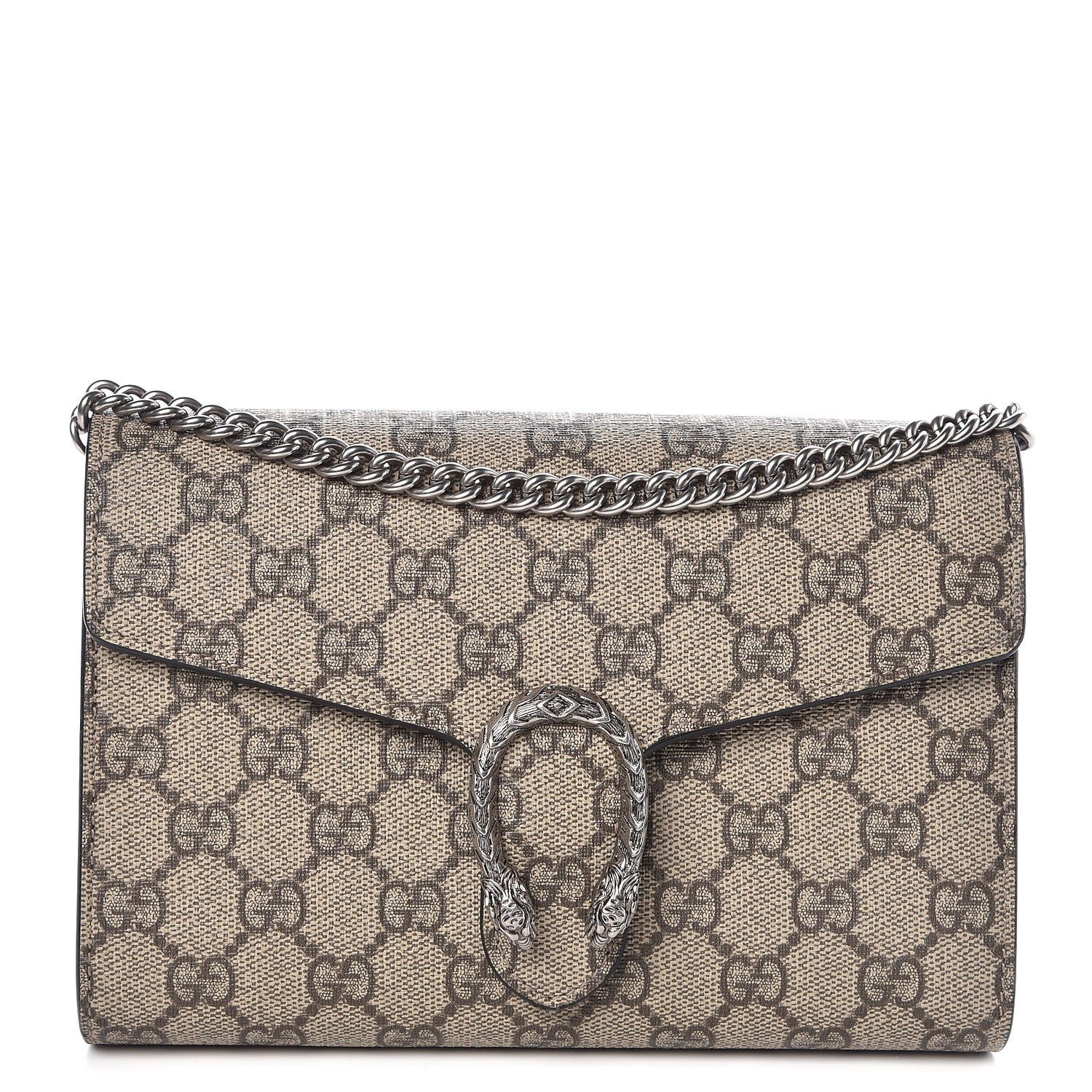 Gucci GG Supreme Monogram Mini Dionysus Chain Wallet Beige Black 1 of 10