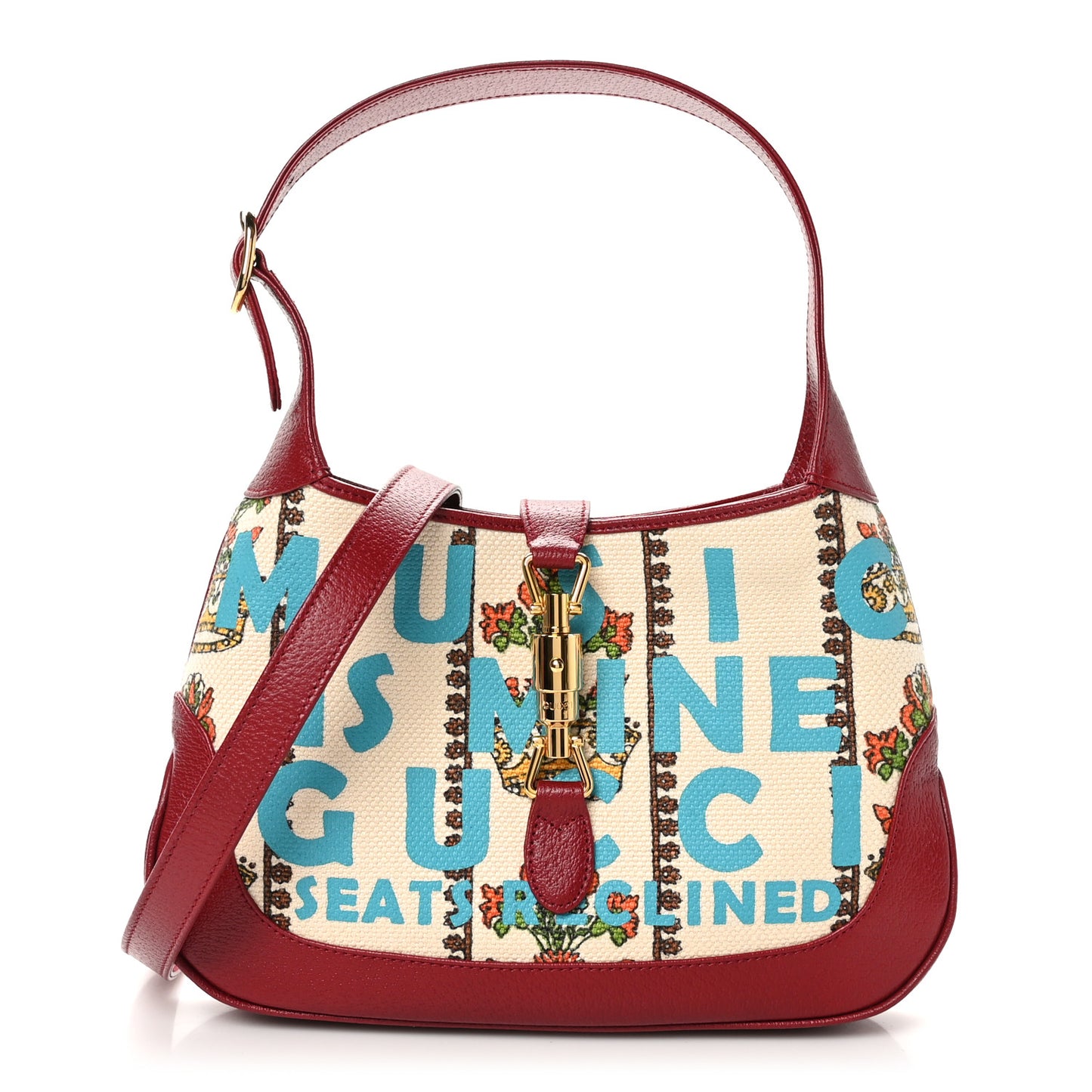 Canvas Calfskin 100 Centennial Music Small Jackie 1961 Hobo Ivory Red