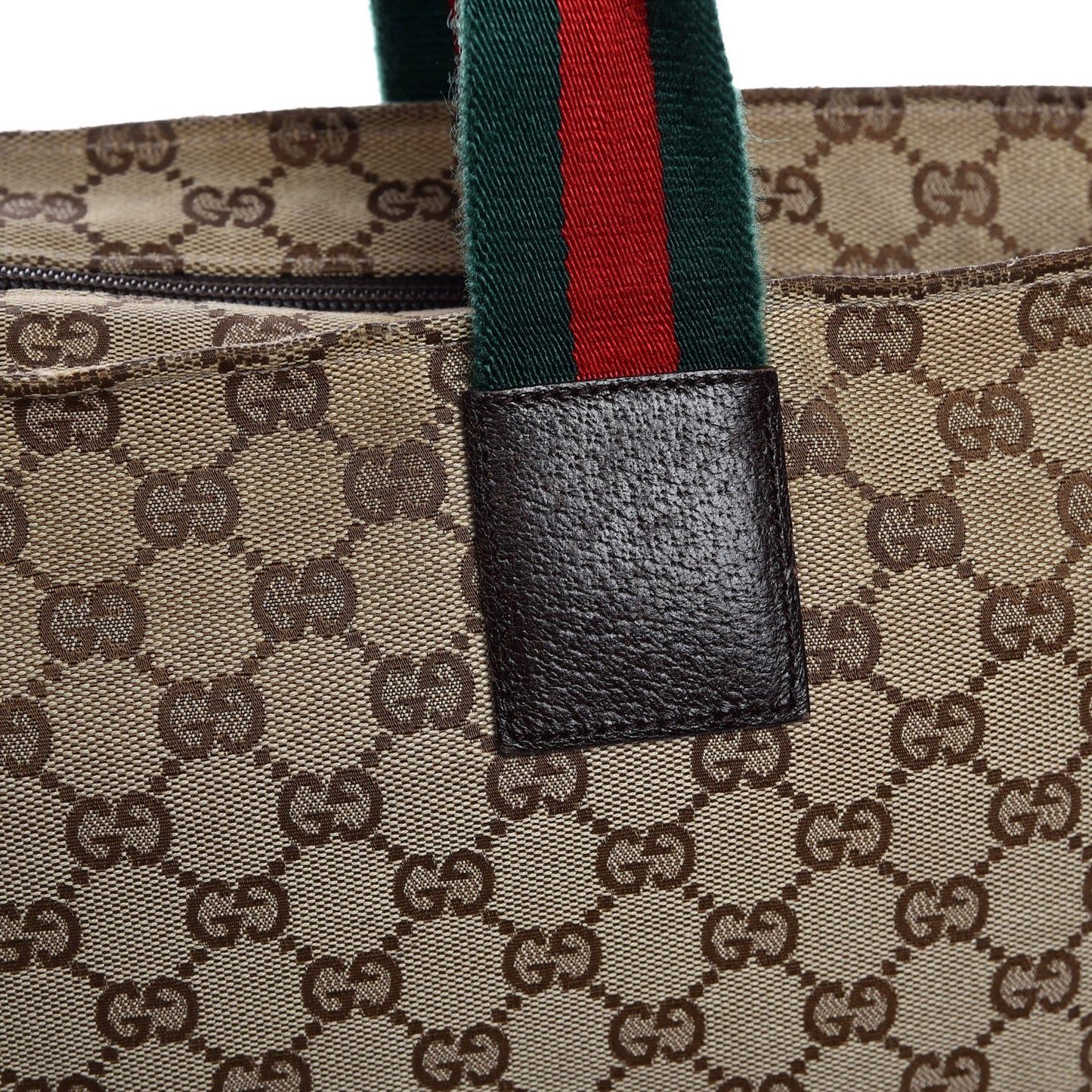 Monogram Web Large Diaper Tote Brown