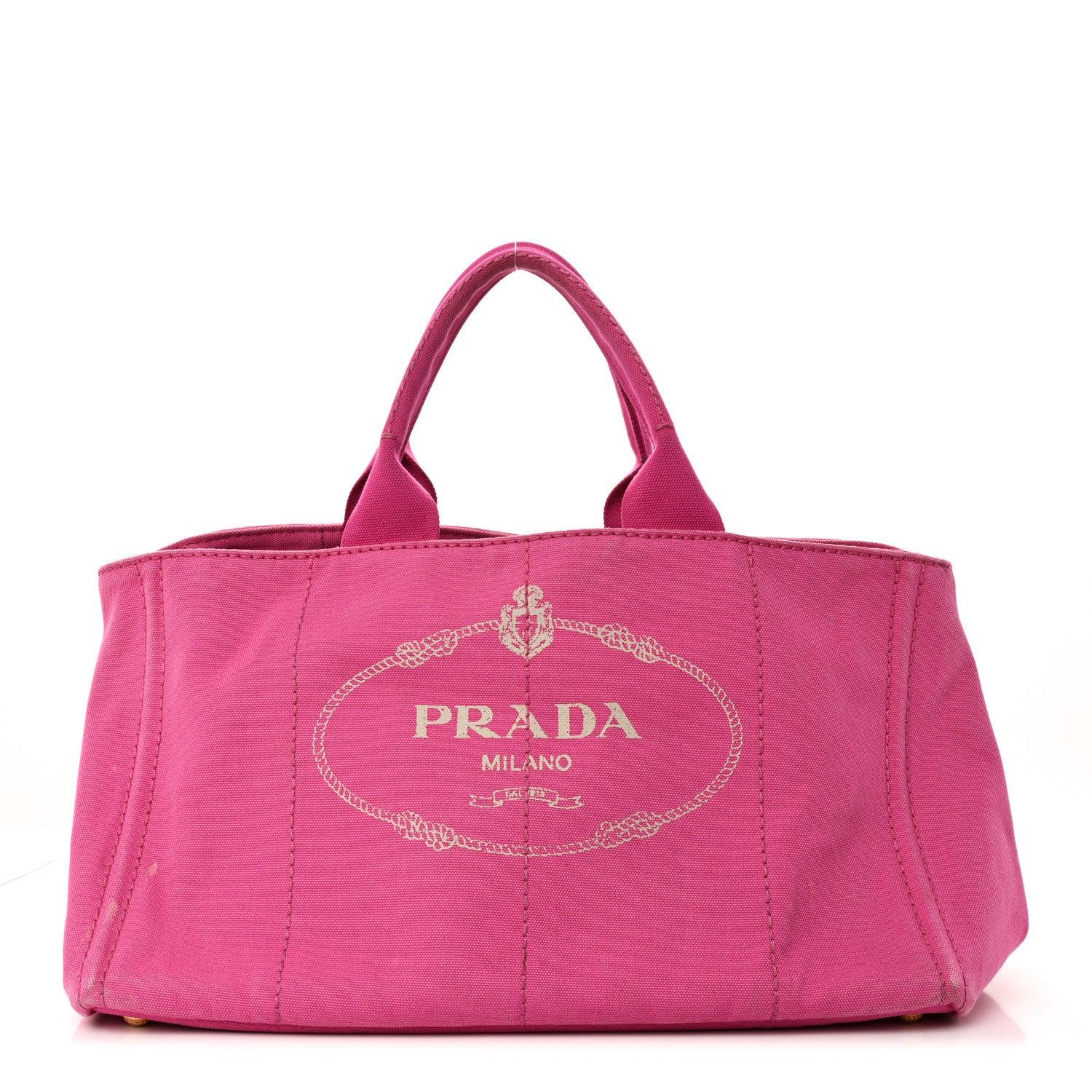 Prada Canvas Large Canapa Logo Tote Peonia 1 of 14