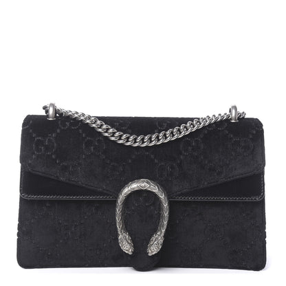 Gucci Velvet GG Monogram Small Dionysus Shoulder Bag Black 1 of 10