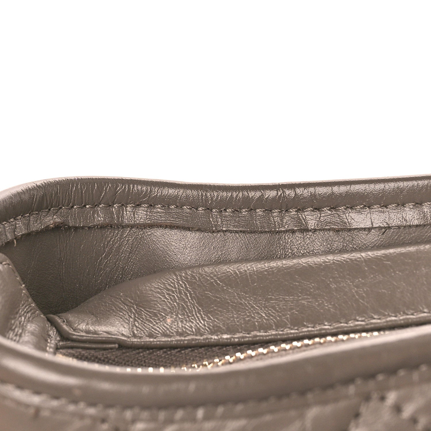 Chanel Aged Calfskin Quilted Medium Gabrielle Hobo Grey 12 of 13
