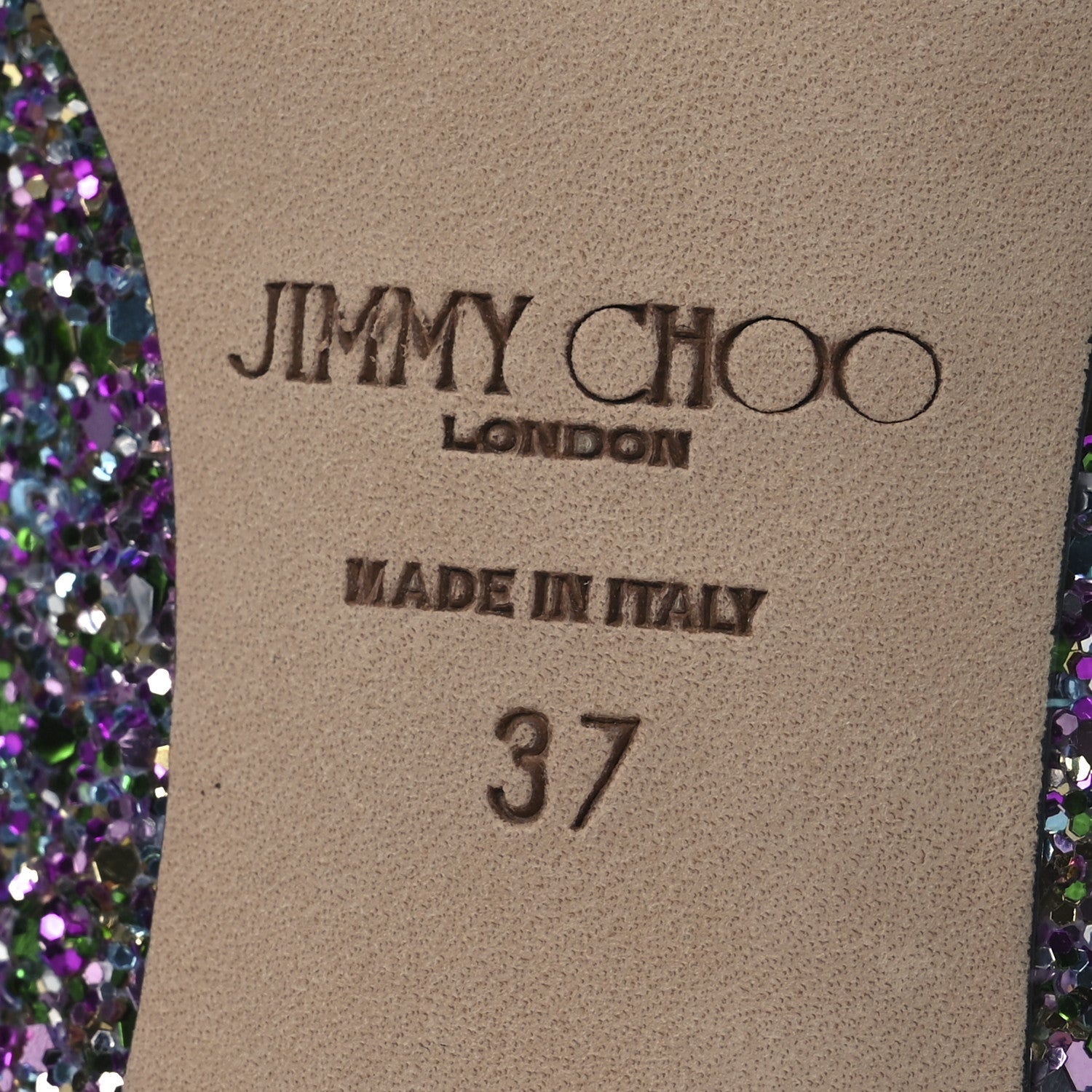 Jimmy Choo Coarse Glitter Fabric Romy 60 Pumps 37 Confetti 7 of 10