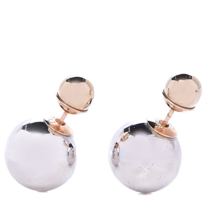 Christian Dior Mise En Dior Tribal Earrings Gold Silver 1 of 6