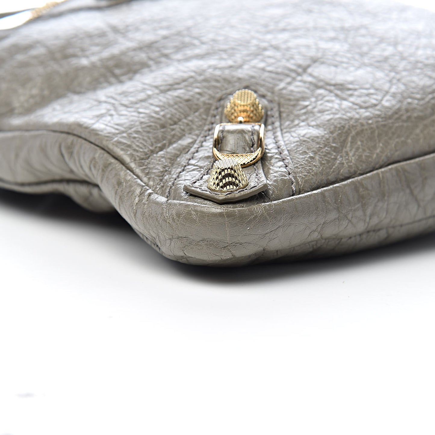 Agneau Giant 12 Gold Hardware Flat Crossbody Beige Liege