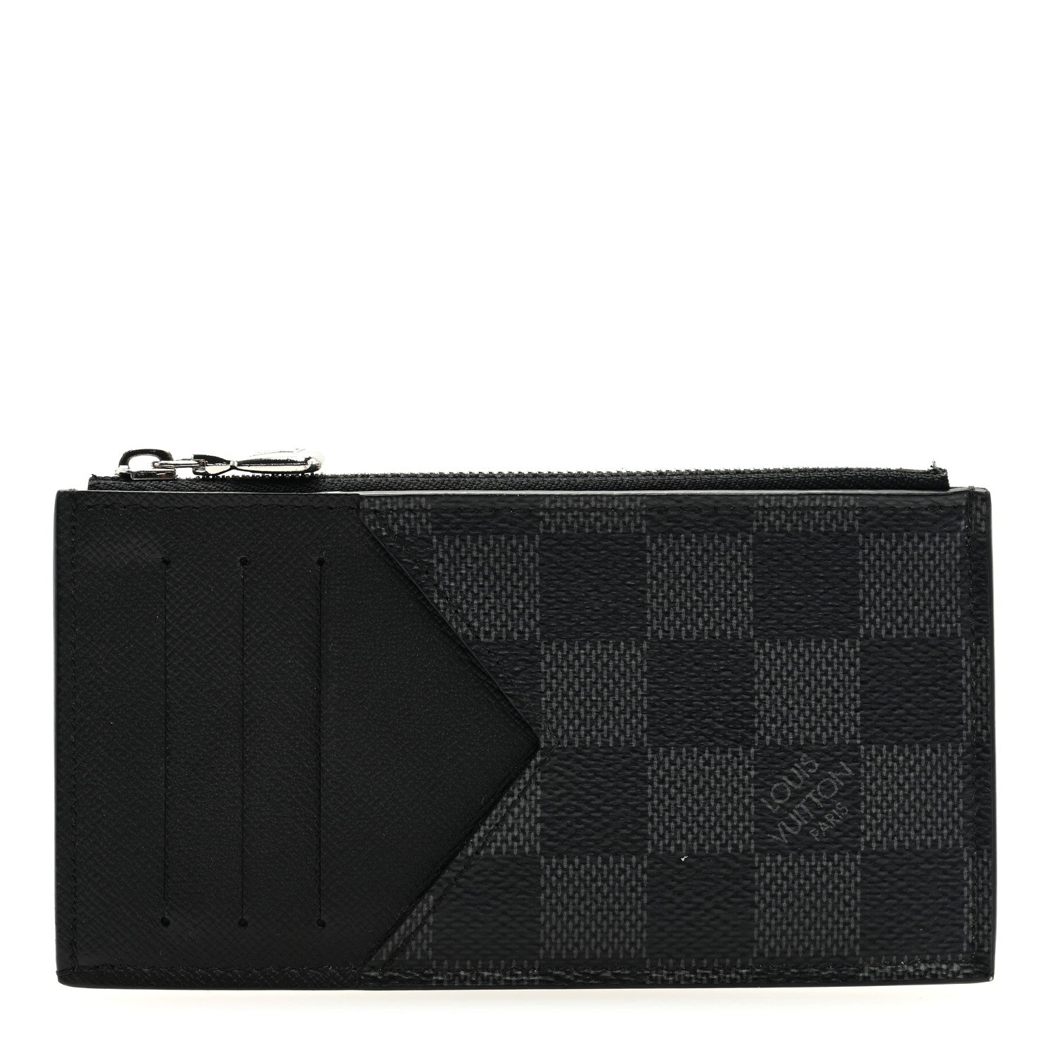 Louis Vuitton Damier Graphite Taiga Coin Card Holder 1 of 6