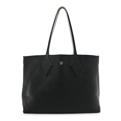 MCM Grained Calfskin Medium Yris Shopper Tote Black 1 of 34