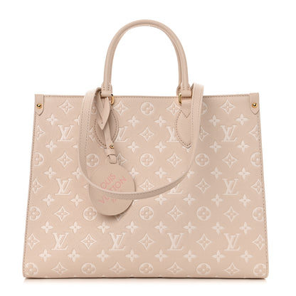 Louis Vuitton Empreinte Monogram Spring In The City Onthego MM Beige Pink Yellow 1 of 9