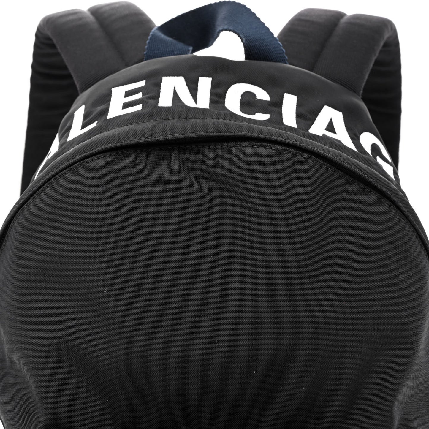 Sport Nylon Logo Embroidered S Wheel Backpack Black White