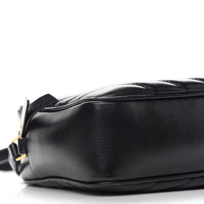 Saint Laurent Calfskin Matelasse Monogram Lou Camera Bag Black 8 of 11