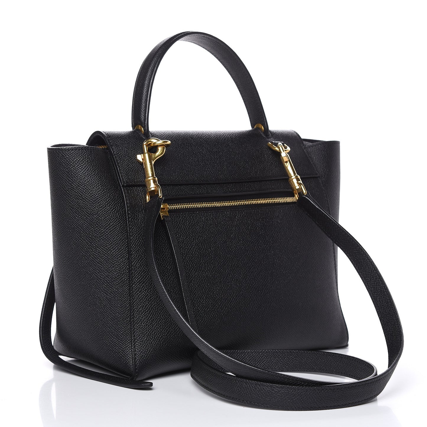 Grained Calfskin Micro Belt Bag Black
