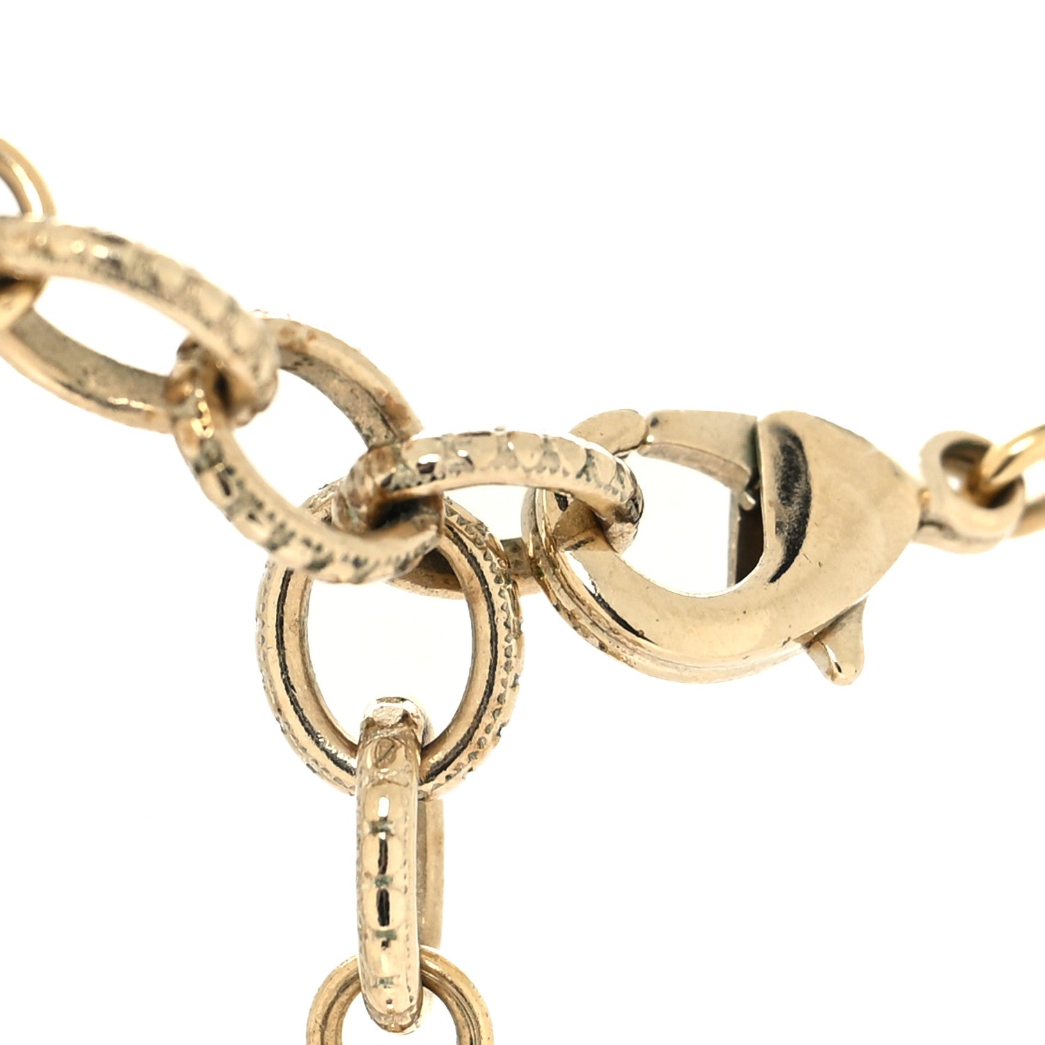 Chanel Metal Resin Pearl I Love Coco Necklace Gold Multicolor 4 of 5