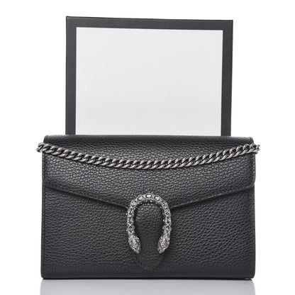 Gucci Calfskin Mini Dionysus Chain Wallet Black 9 of 9