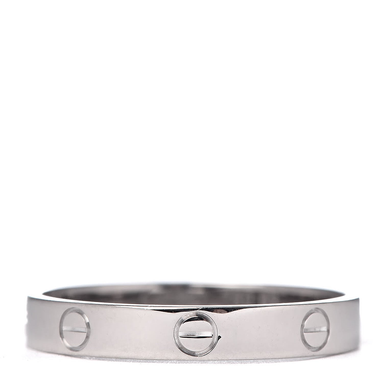 Cartier 18K White Gold 3.5mm LOVE Wedding Band Ring 63 10.25 1 of 4