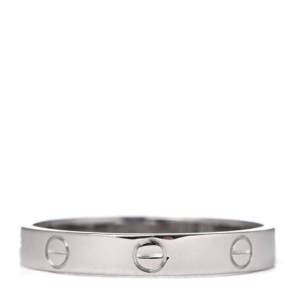 Cartier 18K White Gold 3.5mm LOVE Wedding Band Ring 63 10.25 1 of 4