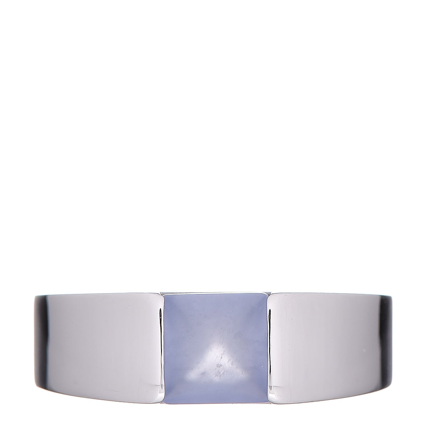 Cartier 18K White Gold Chalcedony Tank Ring 49 5 1 of 5