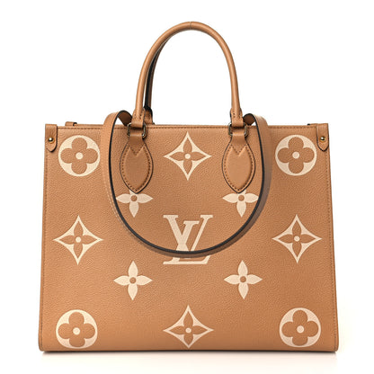 Louis Vuitton Empreinte Monogram Giant Onthego MM Arizona Creme 1 of 8