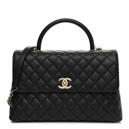 Chanel Caviar Quilted Medium Coco Handle Flap Black 1 of 27