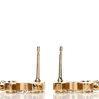 Chanel Crystal Boy Earrings Gold 5 of 5