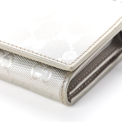 Gucci Imprime Monogram GG Pierce Chain Clutch Wallet Silver 8 of 8
