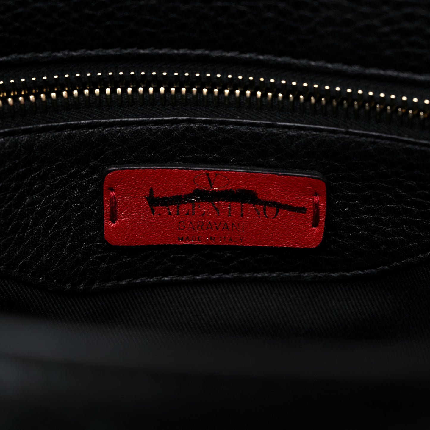 Pebbled Calfskin Rockstud Top Handle Shoulder Bag Black